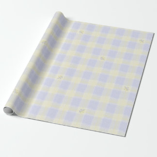 French Plaid with Fleur de Lis Wrapping Paper
