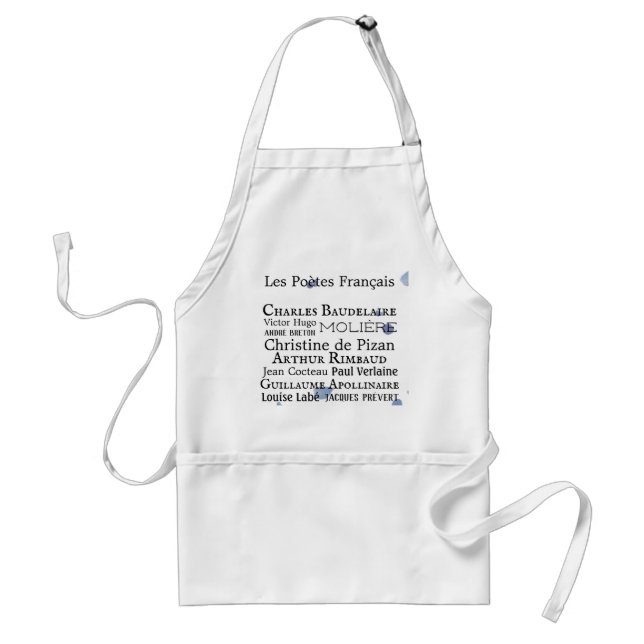 French Poets Adult Apron (Front)