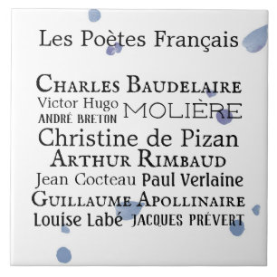 French Poets Ceramic Tile