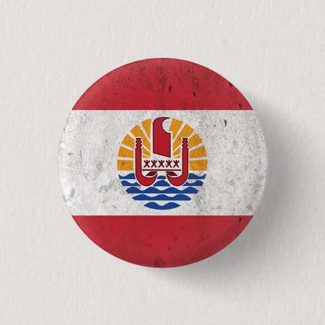 French Polynesia 3 Cm Round Badge (Front)