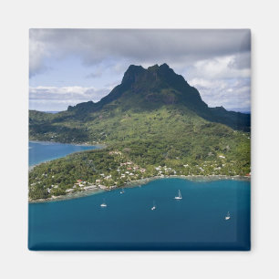 French Polynesia, Bora Bora. Aerial view of Magnet
