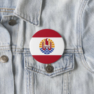 French Polynesia flag 7.5 Cm Round Badge