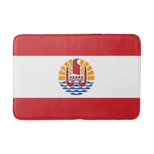 French Polynesia Flag Bath Mat