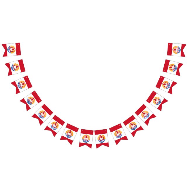 French Polynesia flag bunting banner (All)