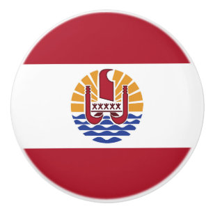 French Polynesia flag Ceramic Knob