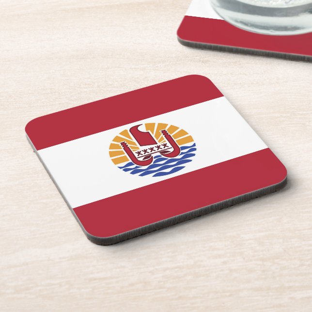 French Polynesia flag Coaster (Left Side)