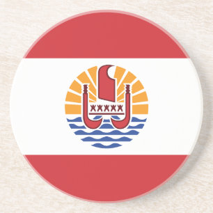 French Polynesia Flag Coaster