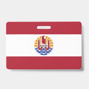 French Polynesia flag ID Badge