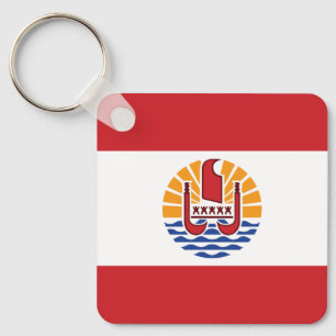 French Polynesia Flag Key Ring