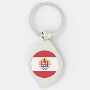 French Polynesia Flag Key Ring