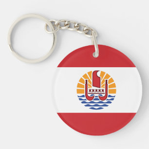 French Polynesia Flag Key Ring