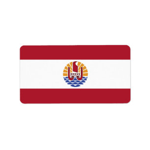 French Polynesia flag Label