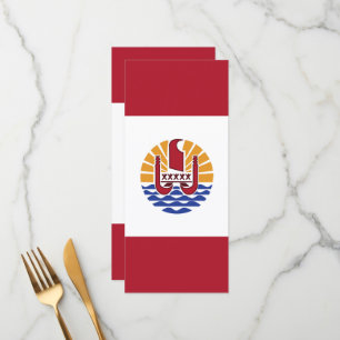 French Polynesia flag Menu