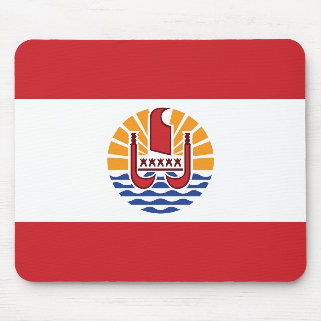 French Polynesia Flag Mouse Pad (Front)
