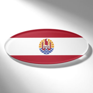 French Polynesia flag Name Tag