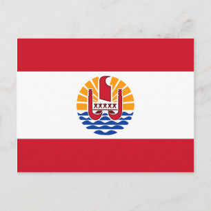 French Polynesia Flag PF Postcard