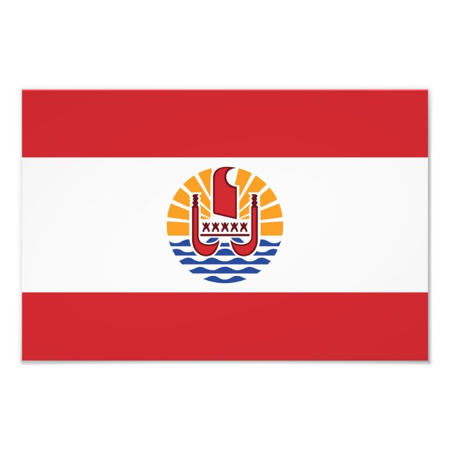 French Polynesia Flag Photo Print (Front)
