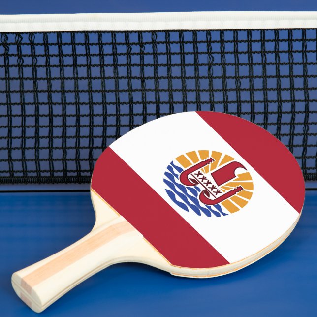 French Polynesia flag Ping Pong Paddle (Insitu)
