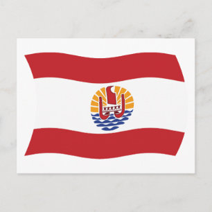 French Polynesia Flag Postcard