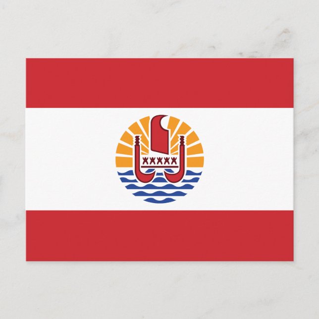 French Polynesia Flag Postcard (Front)