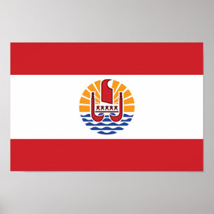 French Polynesia Flag Poster