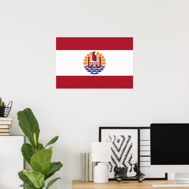 French Polynesia flag Poster (Home Office)