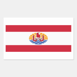 French Polynesia Flag Rectangular Sticker