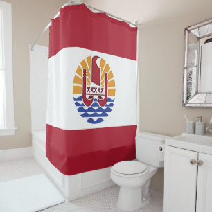 French Polynesia flag Shower Curtain