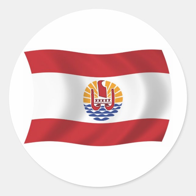 French Polynesia Flag Sticker (Front)