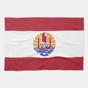 French Polynesia flag Tea Towel