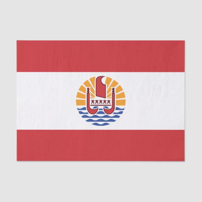 French Polynesia Flag Tissue Paper (Front)