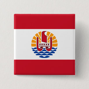 French Polynesia, France 15 Cm Square Badge