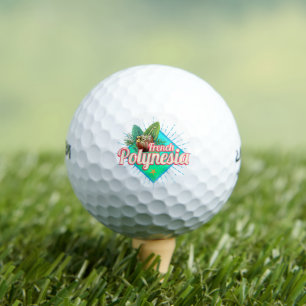 French Polynesia Island Pacific Vintage Souvenir Golf Balls