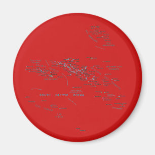 French Polynesia Map Magnet