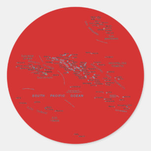 French Polynesia Map Sticker