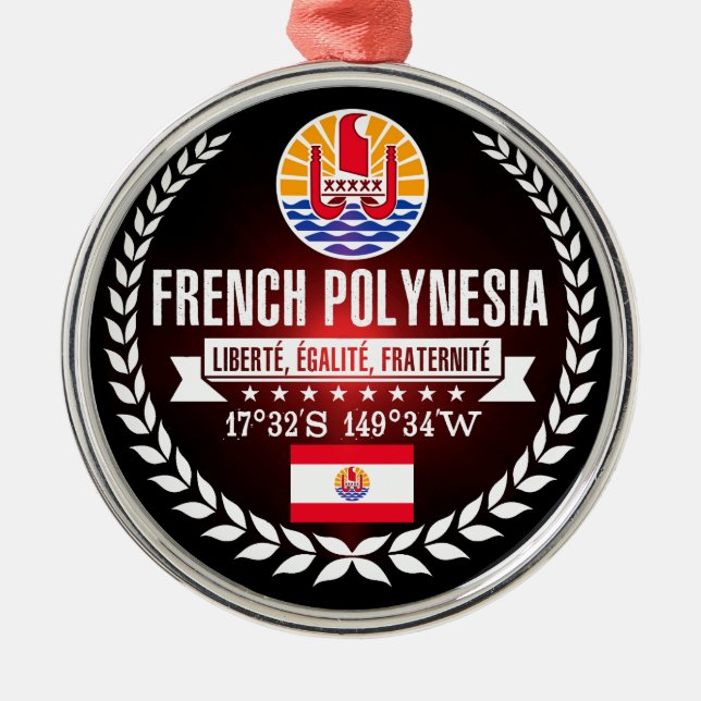 French Polynesia Metal Ornament (Front)