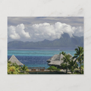 French Polynesia, Moorea. A view of the island Postcard