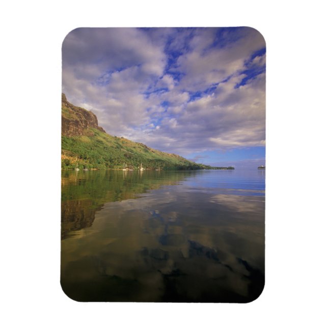 French Polynesia, Moorea. Cooks Bay. Cruise ship 2 Magnet (Vertical)