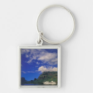 French Polynesia, Moorea. Cooks Bay. Cruise ship 3 Key Ring