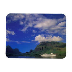 French Polynesia, Moorea. Cooks Bay. Cruise ship 3 Magnet