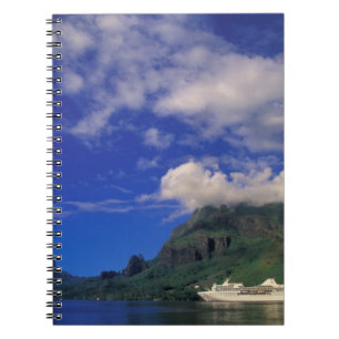 French Polynesia, Moorea. Cooks Bay. Cruise ship 3 Notebook