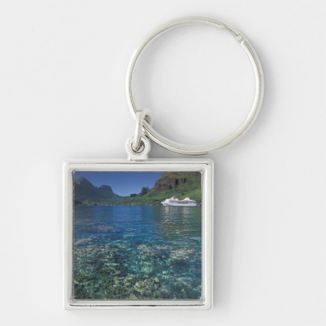 French Polynesia, Moorea. Cooks Bay. Cruise ship Key Ring (Front)