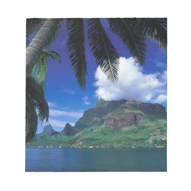 French Polynesia, Moorea. Cooks Bay. Green Notepad (Front)