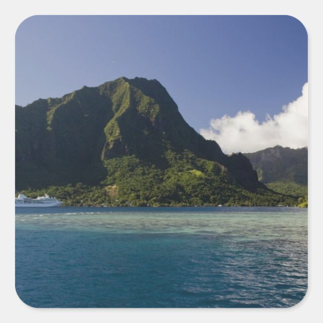 French Polynesia, Moorea. The Paul Gauguin Square Sticker (Front)