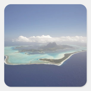 French Polynesia, Tahiti, Bora Bora. The Square Sticker