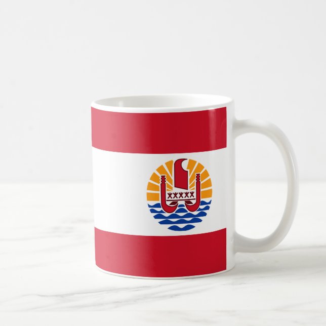 French Polynesian flag Coffee Mug (Right)