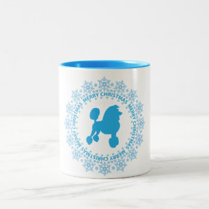 French Poodle Merry Christmas Coffee Mug