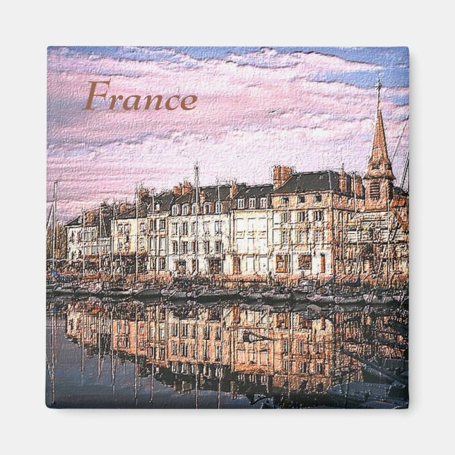French Port Photo Painting Magnet (Front)