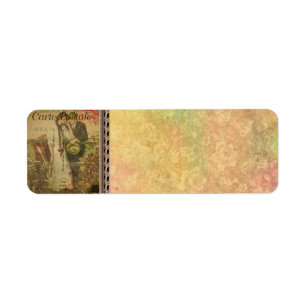 French Postcard Address Label Return Address Label