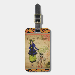 French Postcard Bag Tag